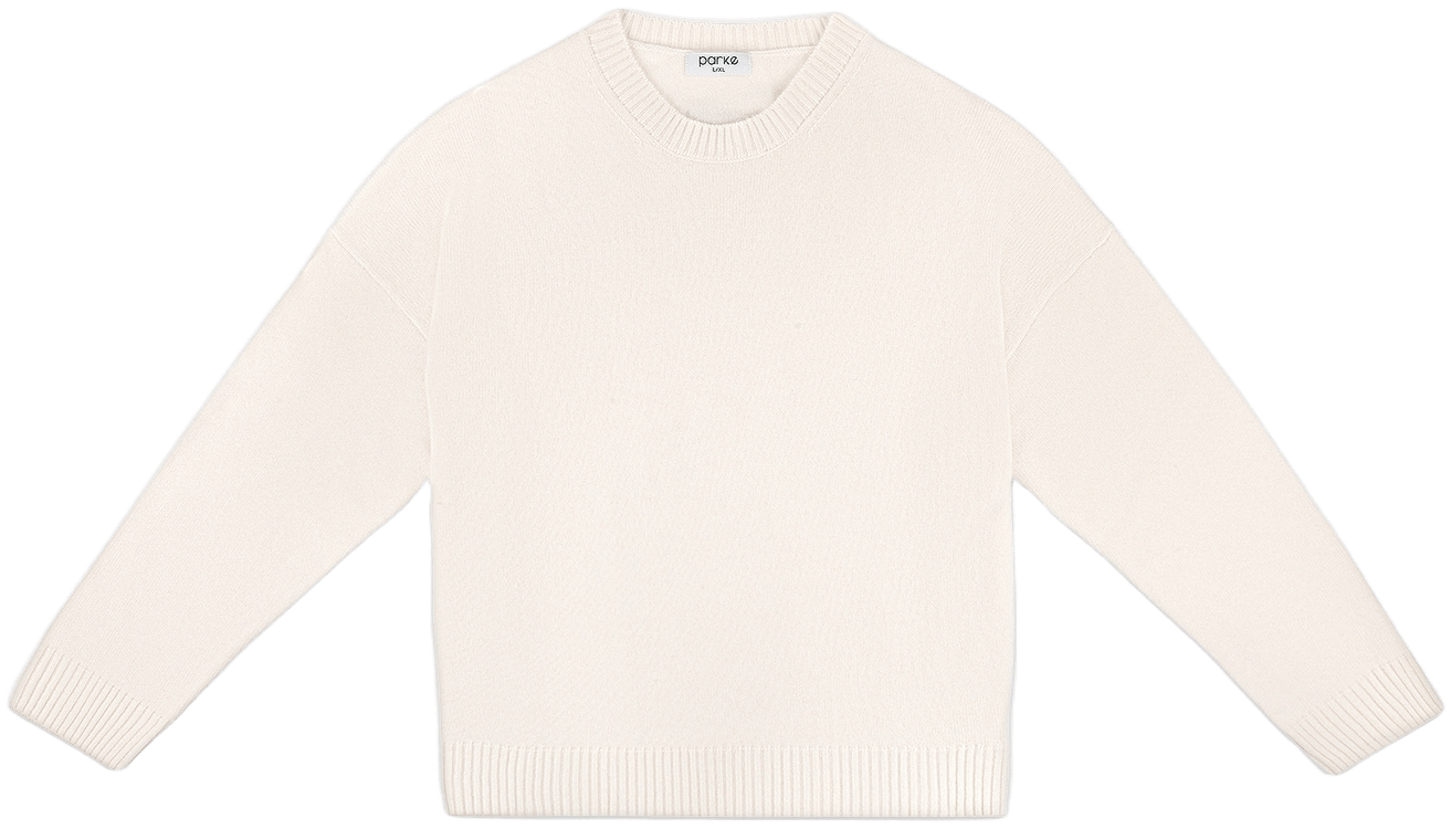 cream oversized pullover sweater flat lay -cream